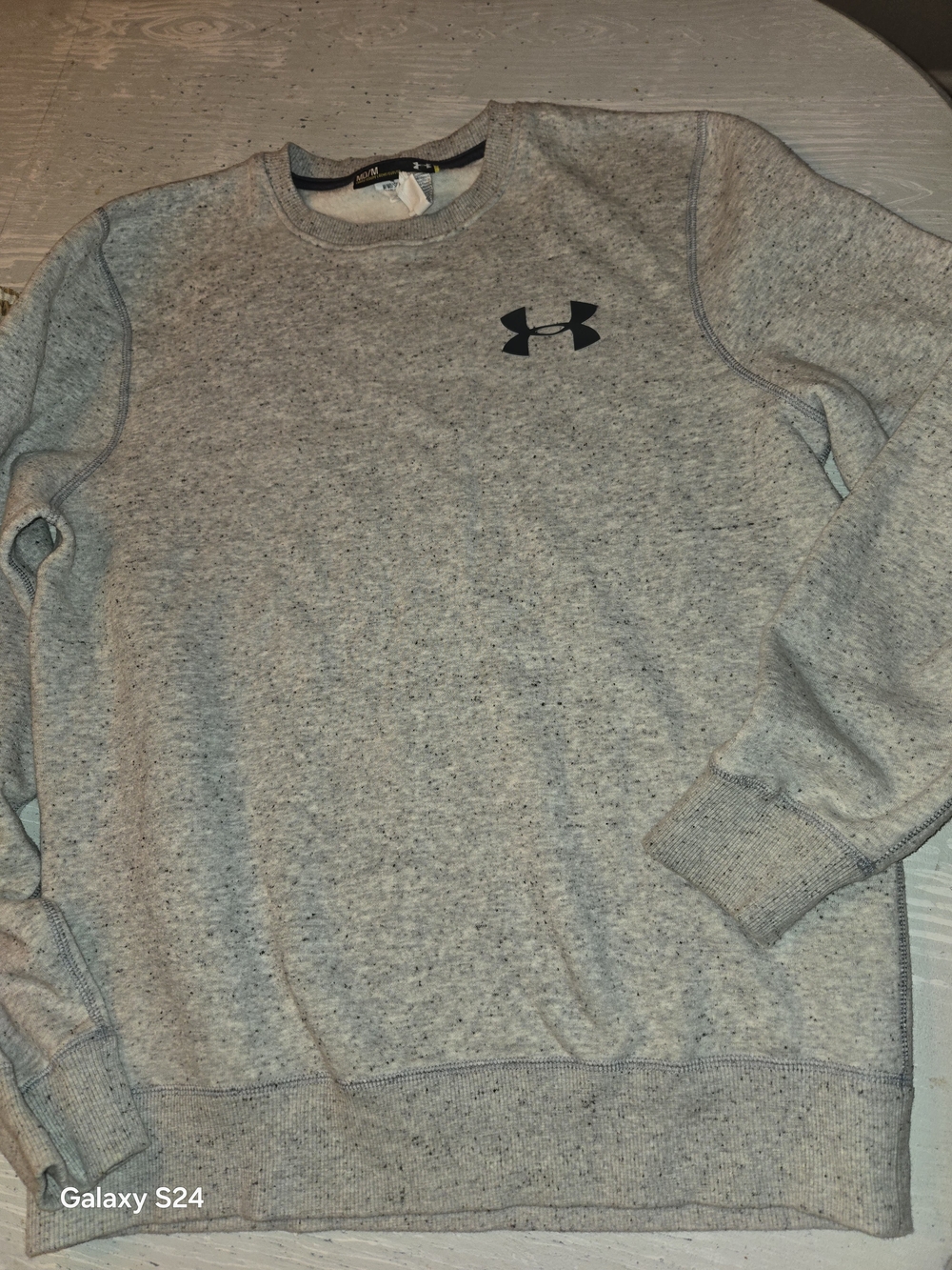 Under Armour Men's Light Heather Gray Crew Sweatshirt Mens M